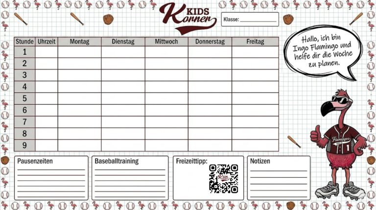 Stundenplan von Ingo Flamingo